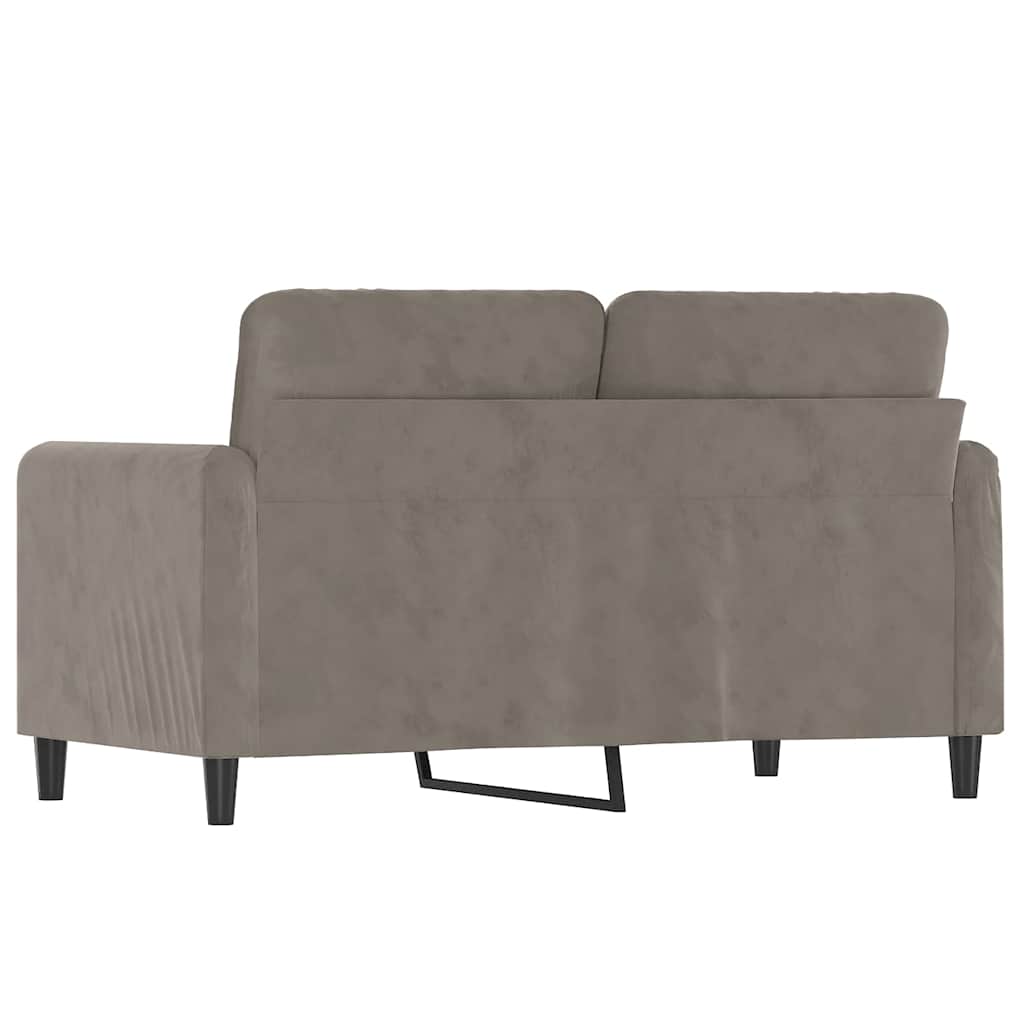 Dvosjed svjetlosivi 120 cm baršunasti
