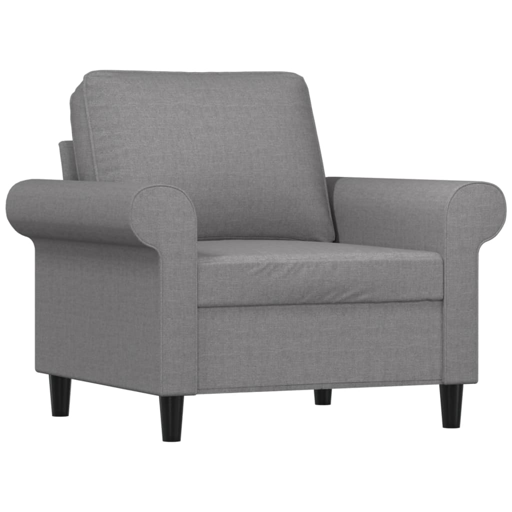 Fotelja svjetlosiva 60 cm od tkanine