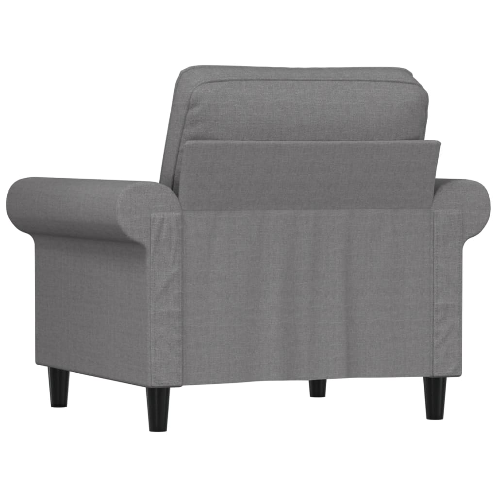 Fotelja svjetlosiva 60 cm od tkanine