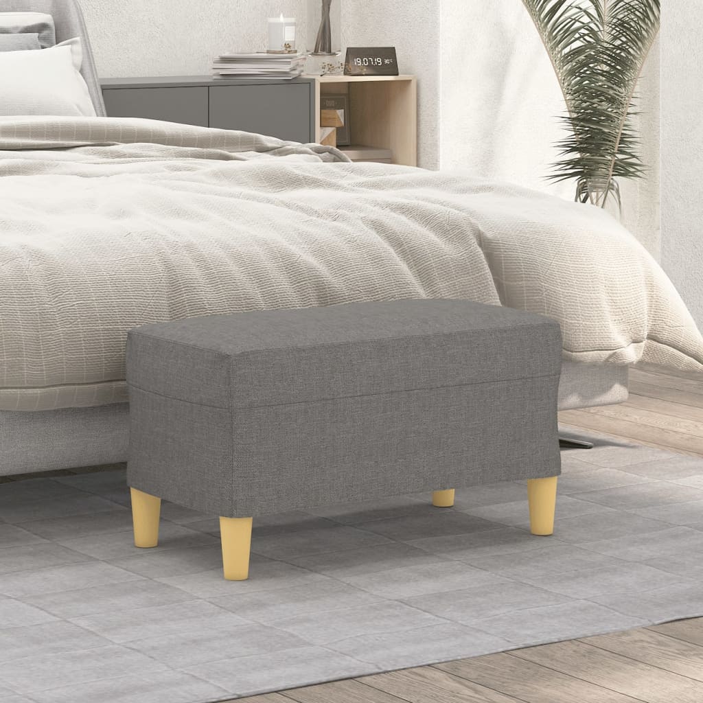 Klupa tamnosiva 70 x 35 x 41 cm od tkanine