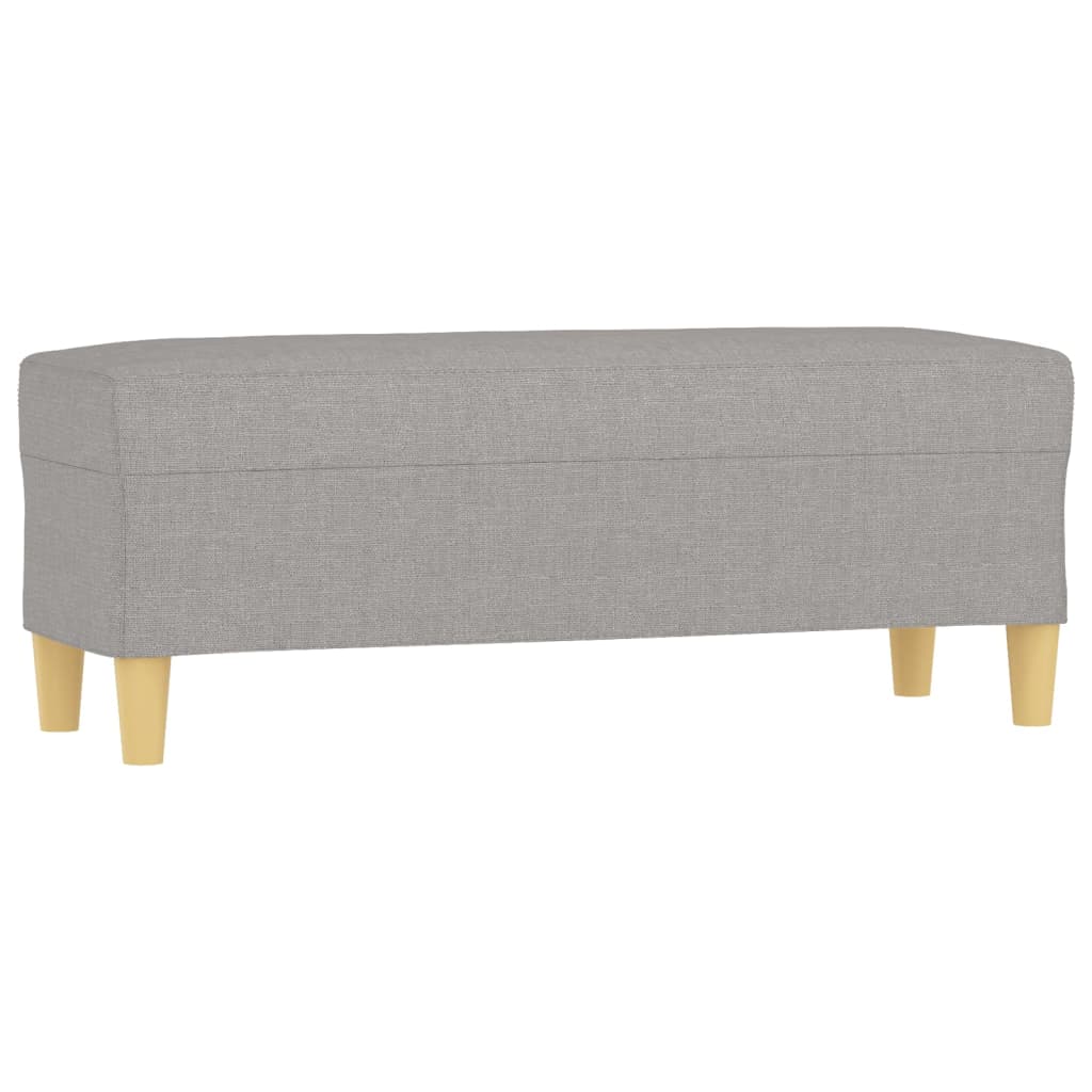 Klupa svjetlosiva 100 x 35 x 41 cm od tkanine