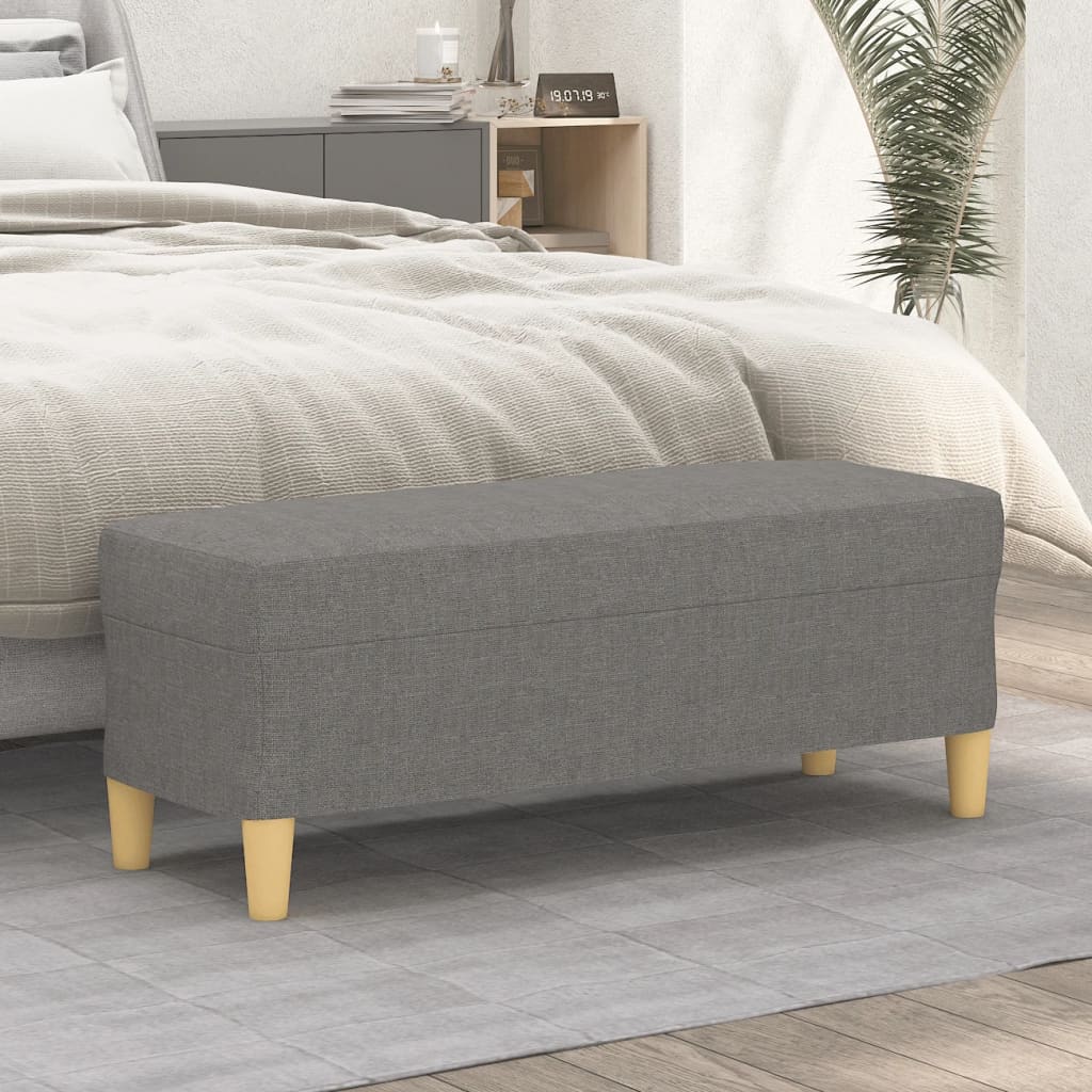 Klupa tamnosiva 100 x 35 x 41 cm od tkanine