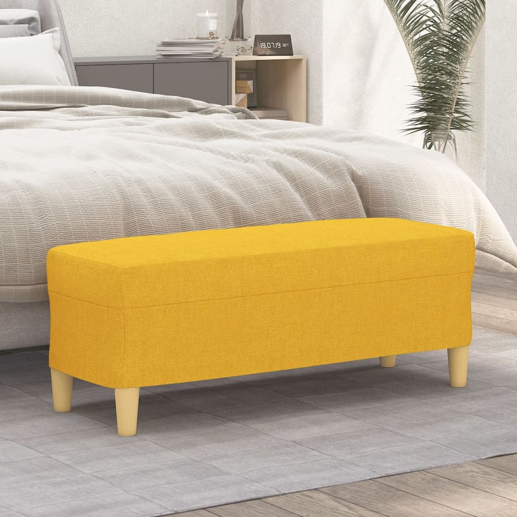 Klupa Svjetložuta 100 x 35 x 41 cm od tkanine