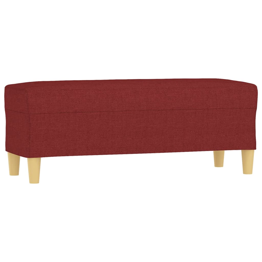 Klupa Crvena boja vina 100x35x41 cm od tkanine