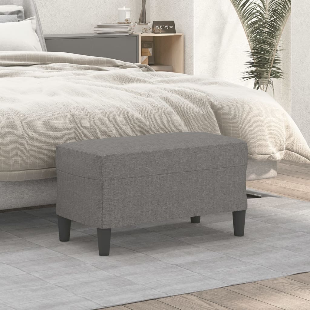 Klupa tamnosiva 70 x 35 x 41 cm od tkanine