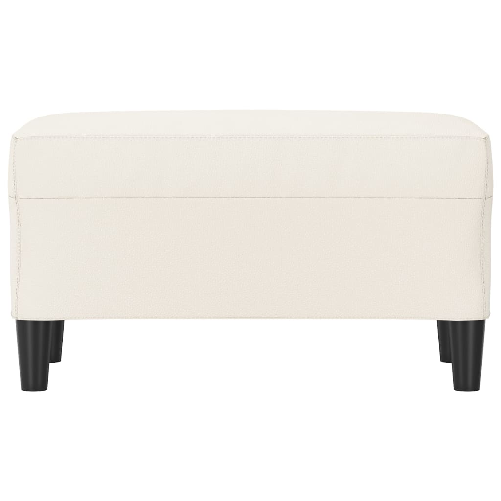 Klupa krem 70 x 35 x 41 cm od umjetne kože