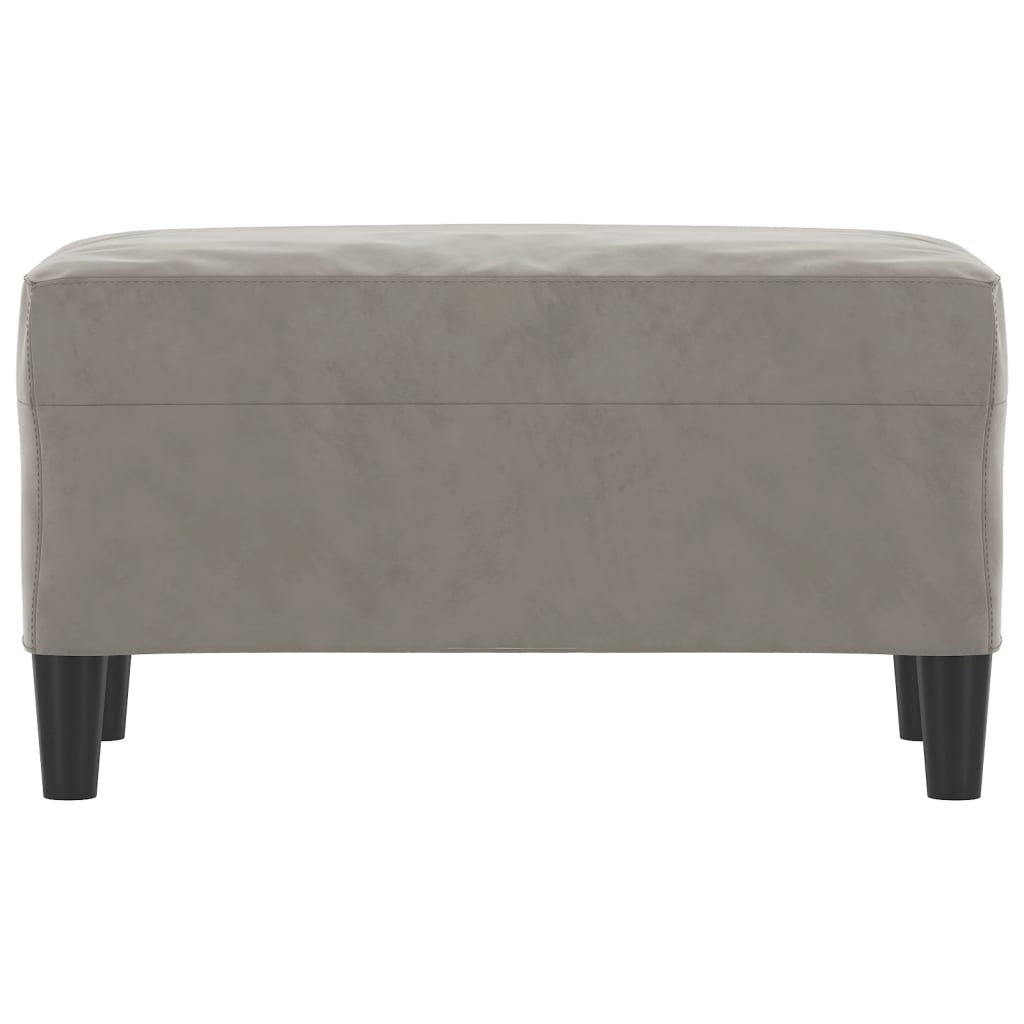 Klupa svjetlosiva 70 x 35 x 41 cm baršunasta