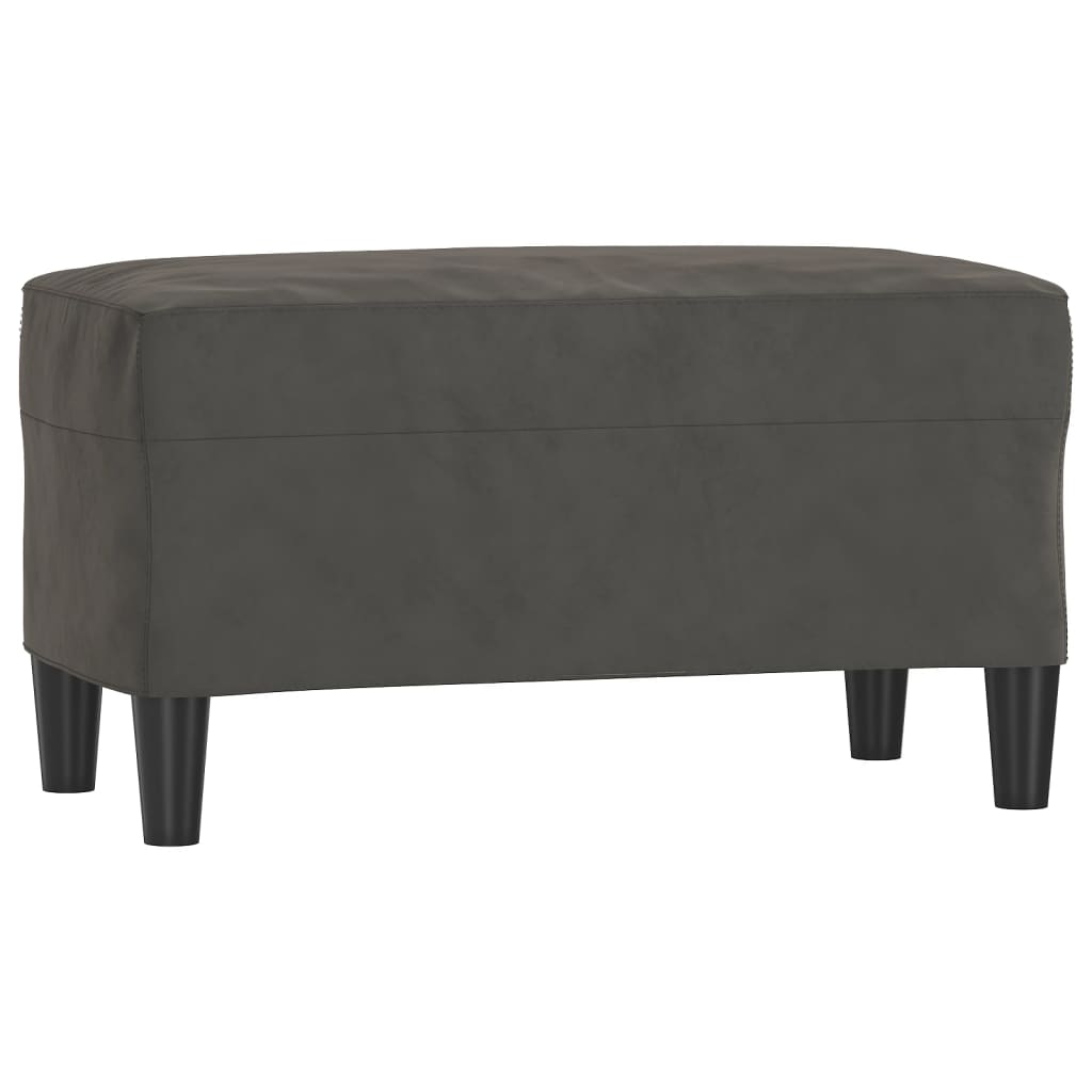 Klupa tamnosiva 70 x 35 x 41 cm baršunasta