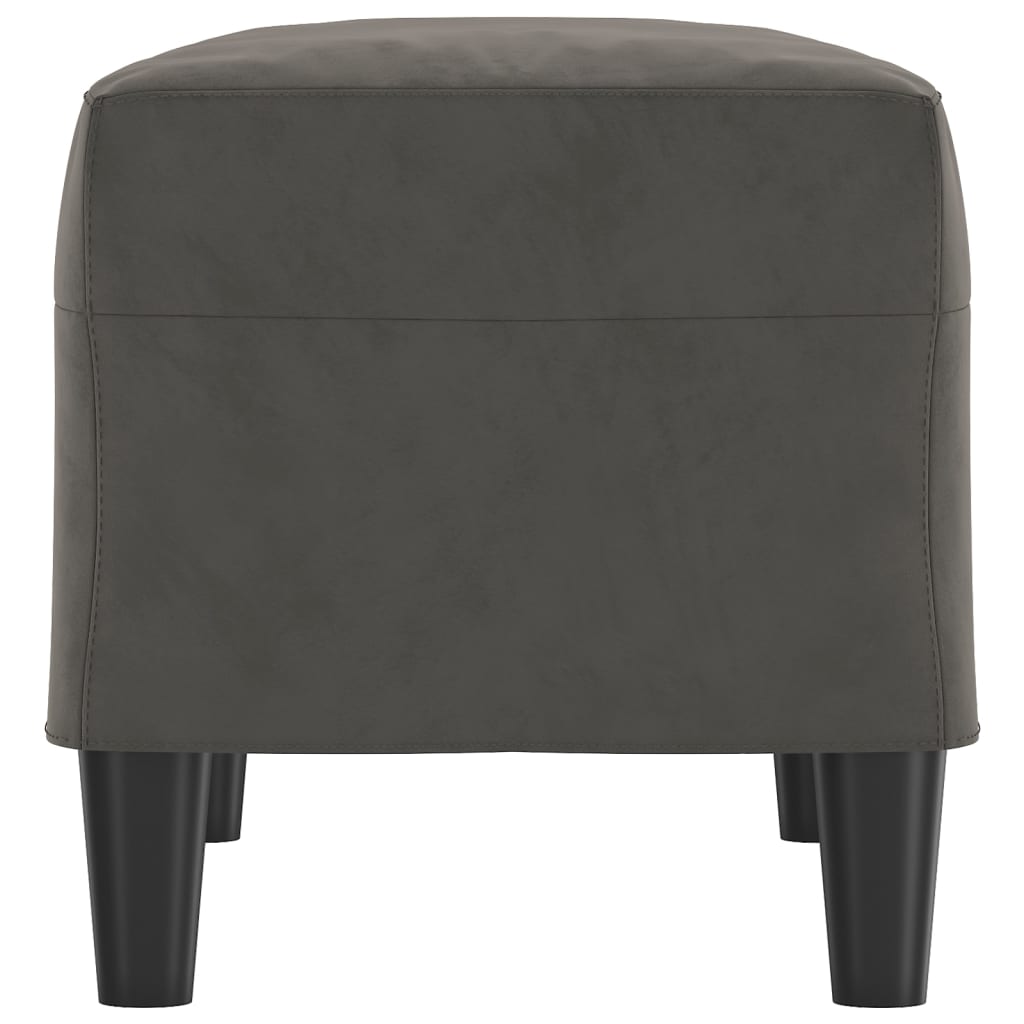 Klupa tamnosiva 70 x 35 x 41 cm baršunasta