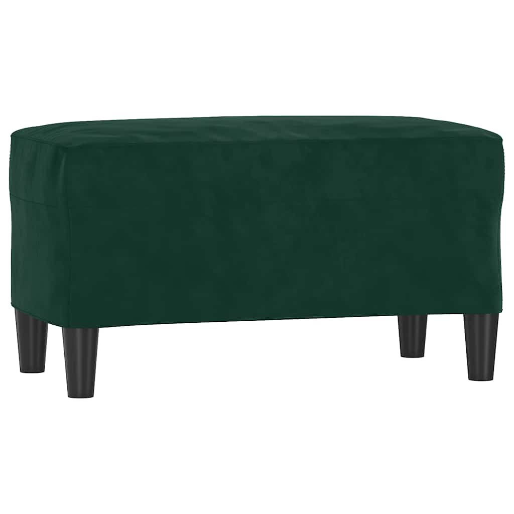 Klupa tamnozelena 70 x 35 x 41 cm baršunasta
