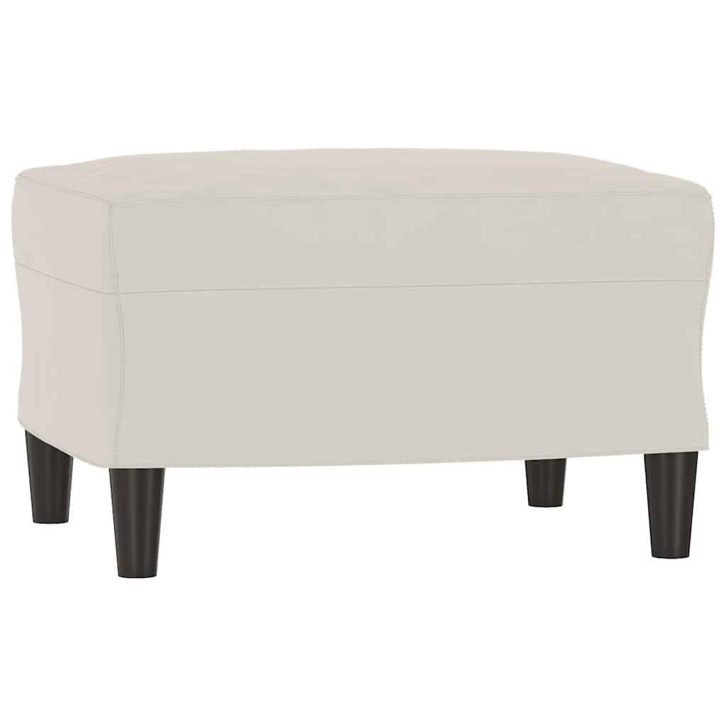 Klupa krem 70 x 35 x 41 cm baršunasta
