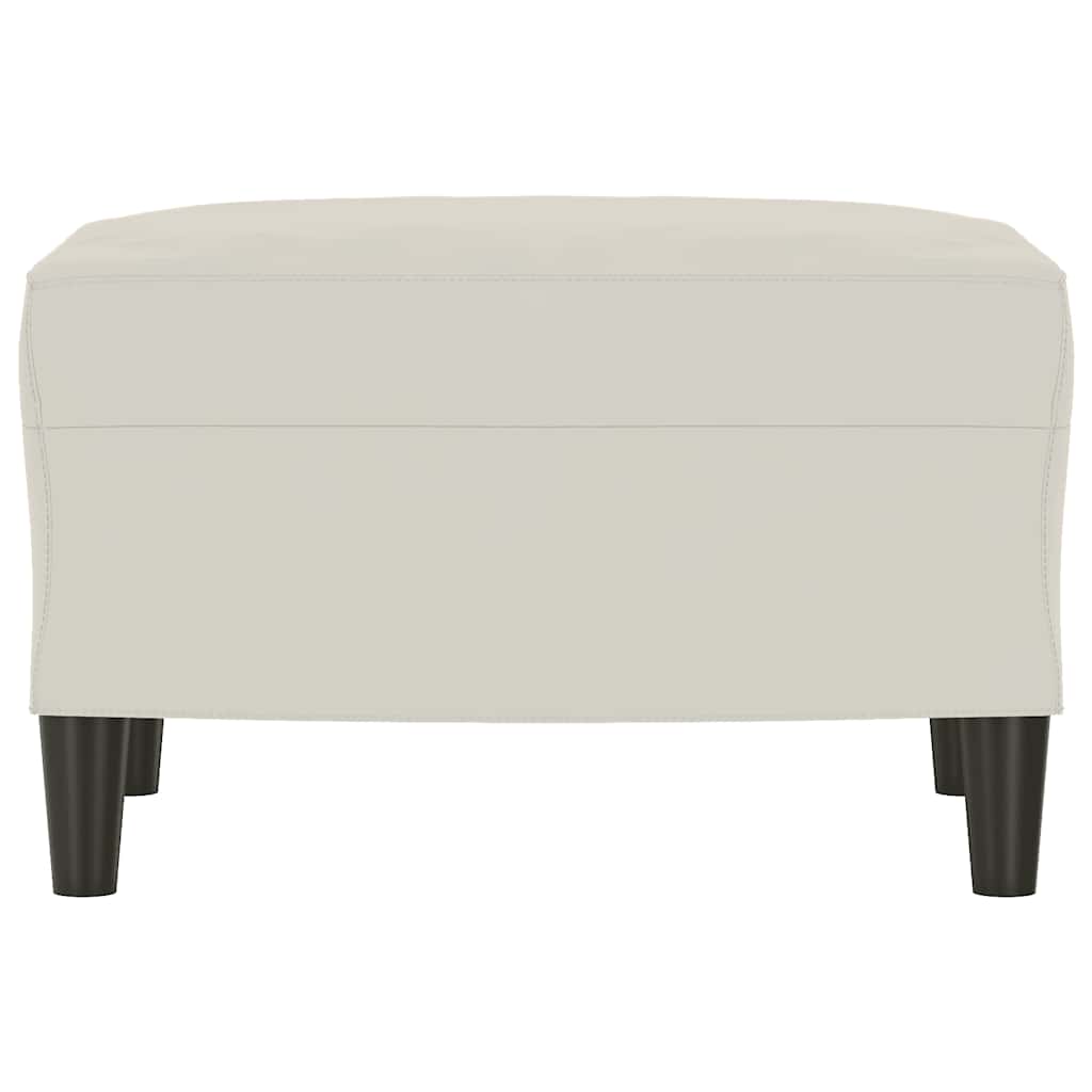 Klupa krem 70 x 35 x 41 cm baršunasta
