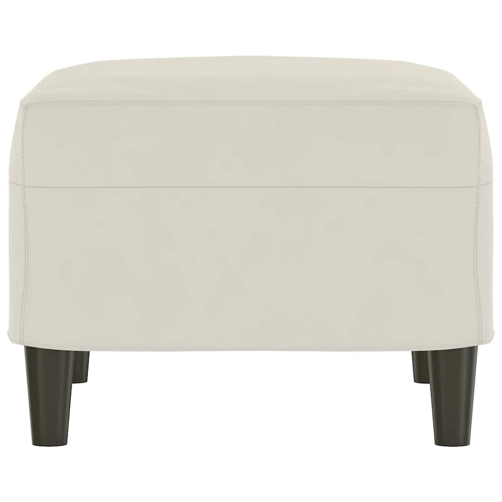 Klupa krem 70 x 35 x 41 cm baršunasta