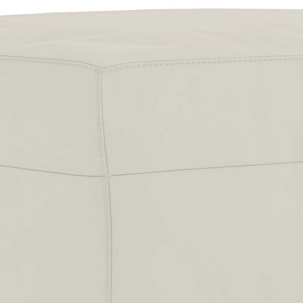 Klupa krem 70 x 35 x 41 cm baršunasta