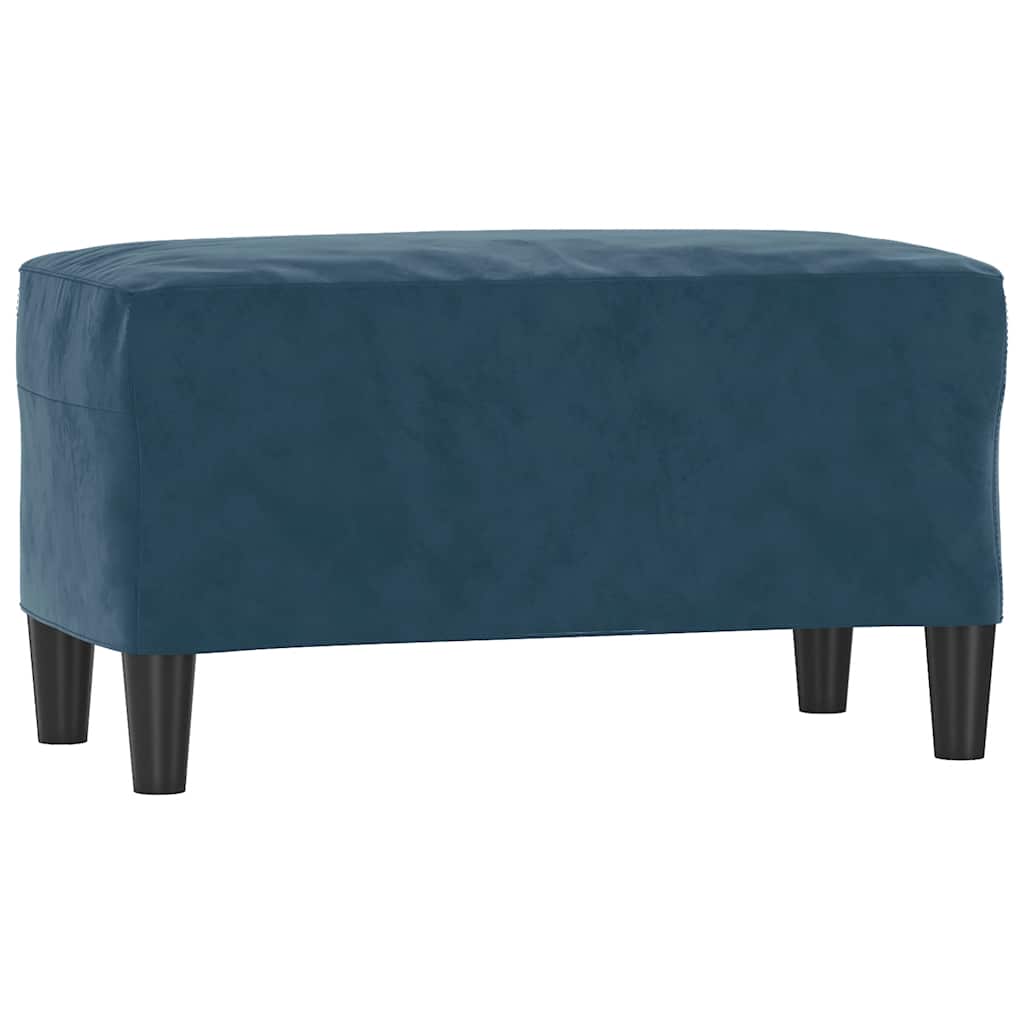 Klupa plava 70 x 35 x 41 cm baršunasta