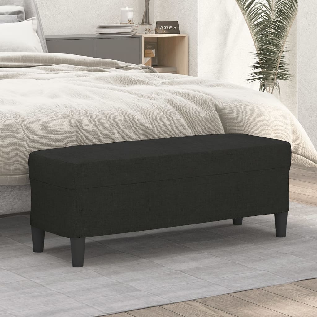 Klupa crna 100x35x41 cm od tkanine