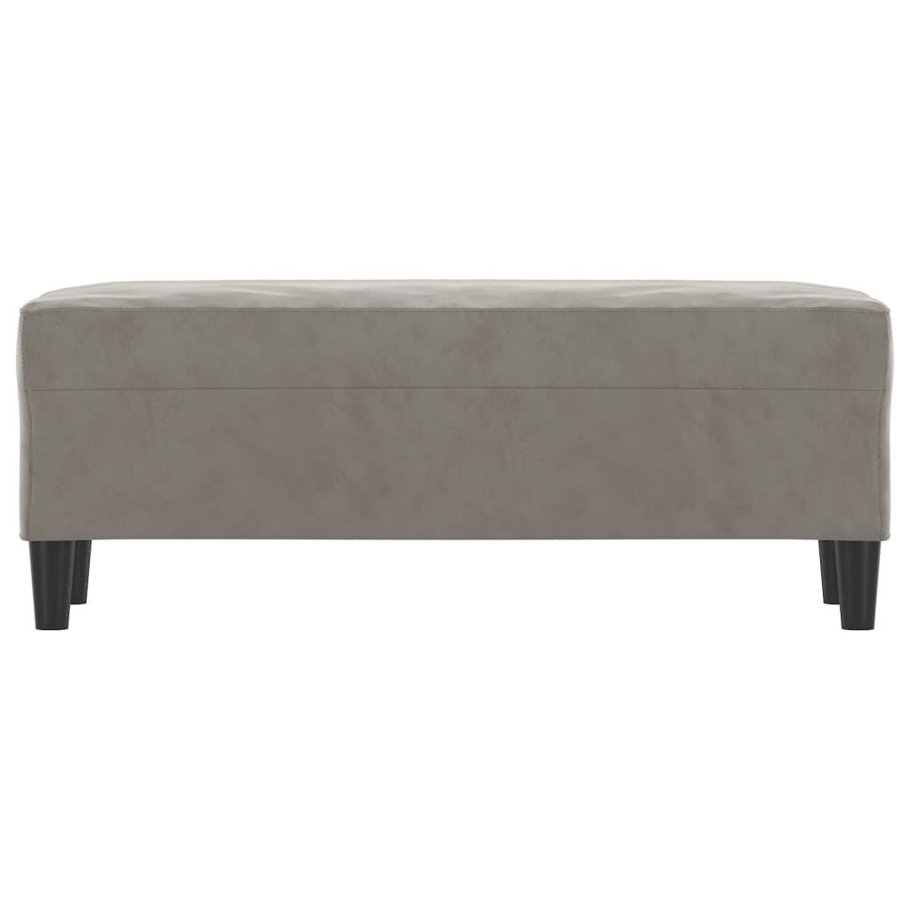 Klupa svjetlosiva 100 x 35 x 41 cm baršunasti