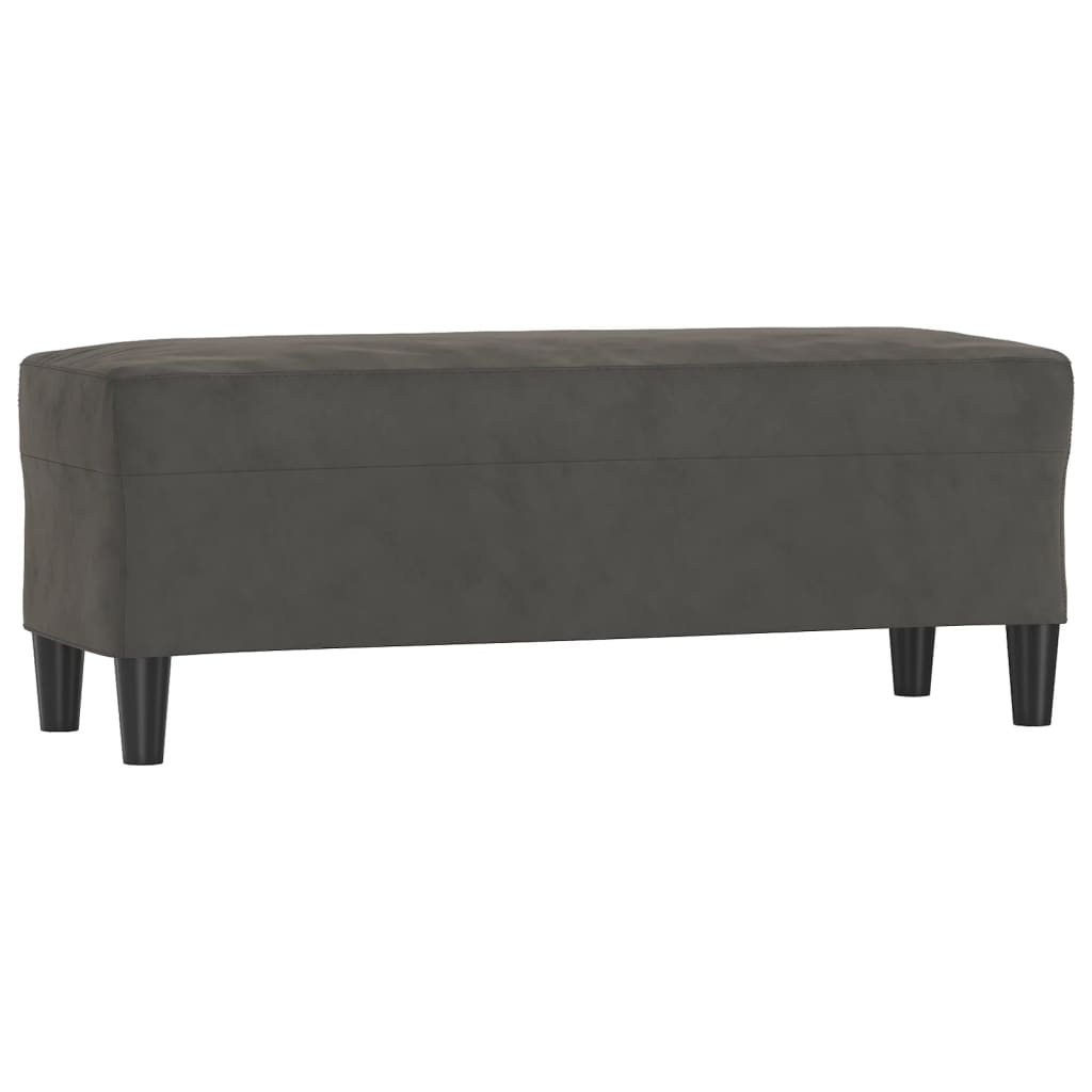 Klupa tamnosiva 100 x 35 x 41 cm baršunasti