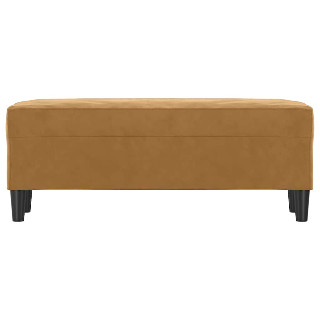 Klupa smeđa 100x35x41 cm baršunasta
