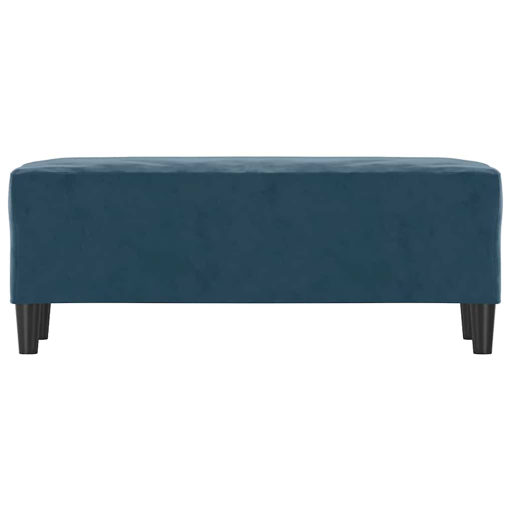Klupa plavi 100 x 35 x 41 cm baršunasta