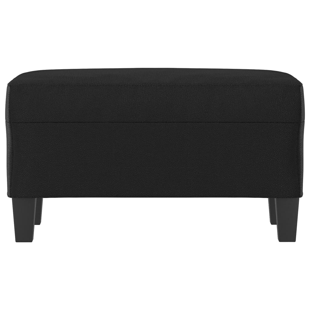 Klupa crna 70 x 35 x 41 cm od umjetne kože