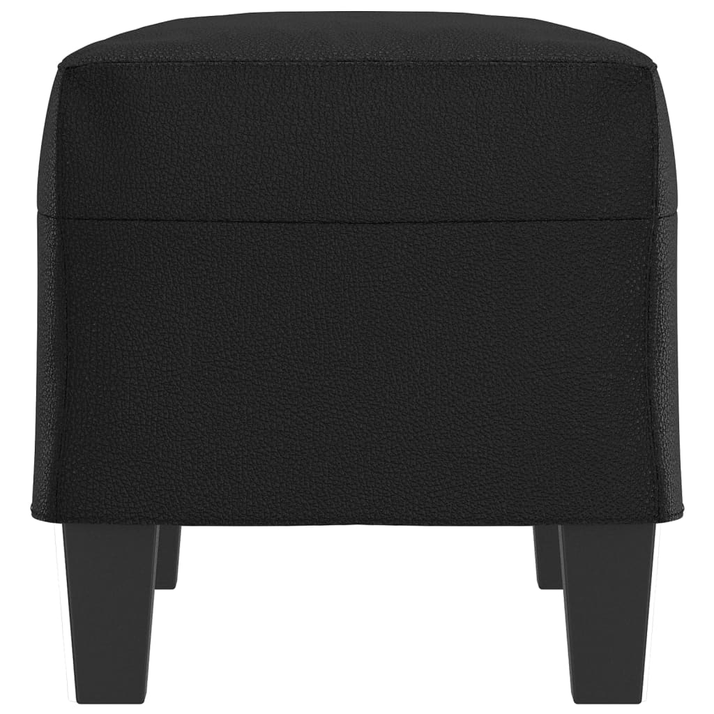 Klupa crna 70 x 35 x 41 cm od umjetne kože