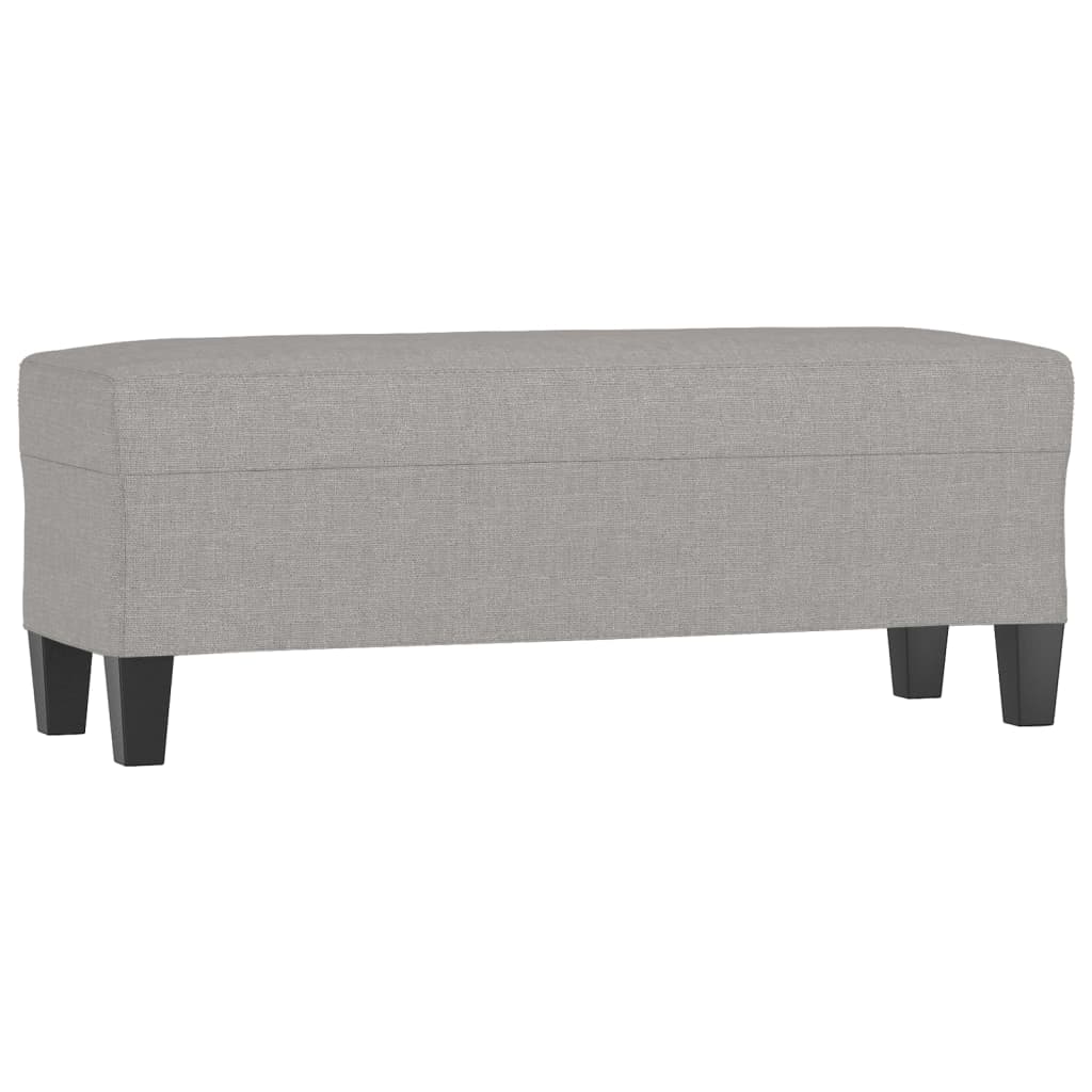 Klupa svjetlosiva 100 x 35 x 41 cm od tkanine
