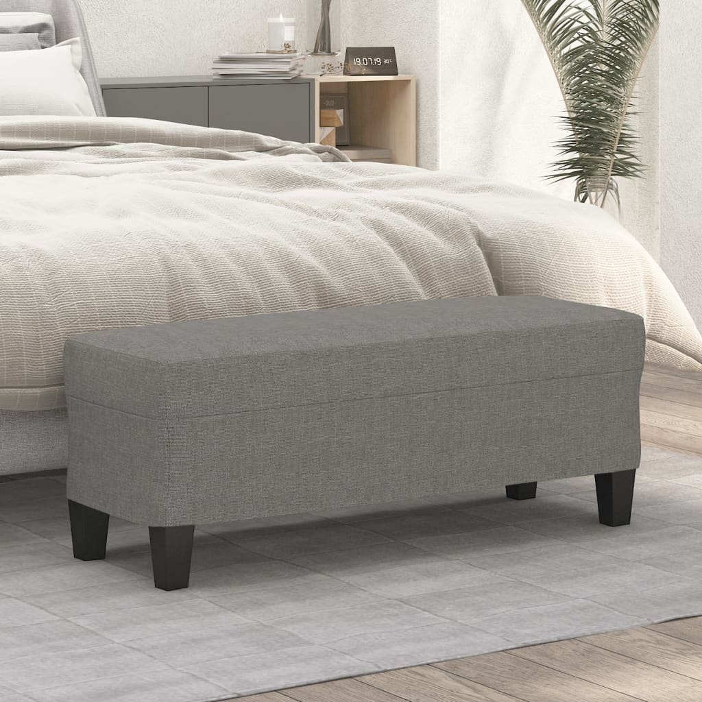 Klupa tamnosiva 100 x 35 x 41 cm od tkanine
