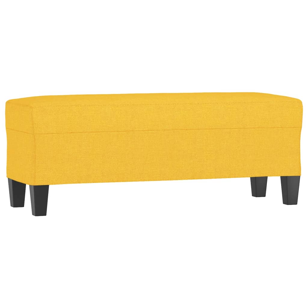 Klupa Svjetložuta 100 x 35 x 41 cm od tkanine