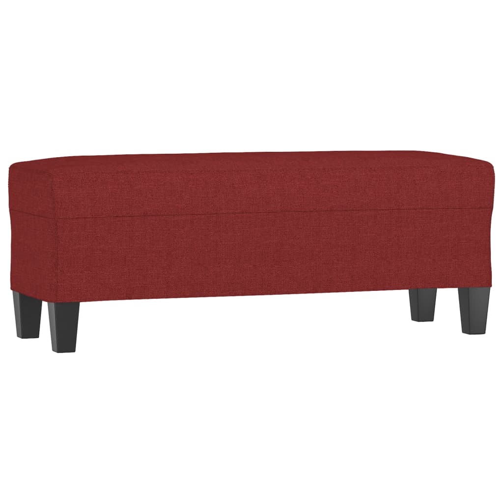 Klupa Crvena boja vina 100x35x41 cm od tkanine