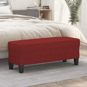 Klupa Crvena boja vina 100x35x41 cm od tkanine