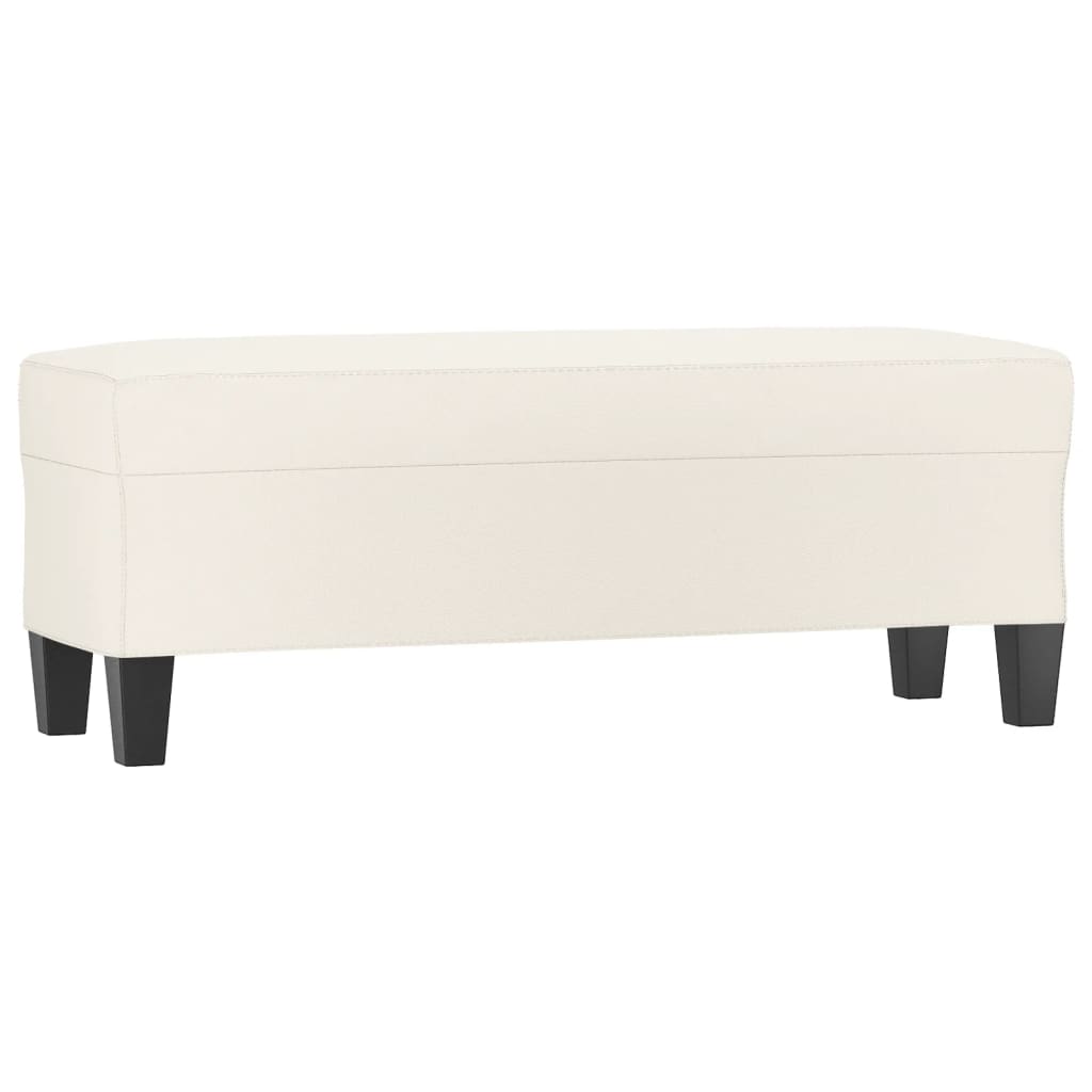 Klupa krem 100 x 35 x 41 cm od umjetne kože