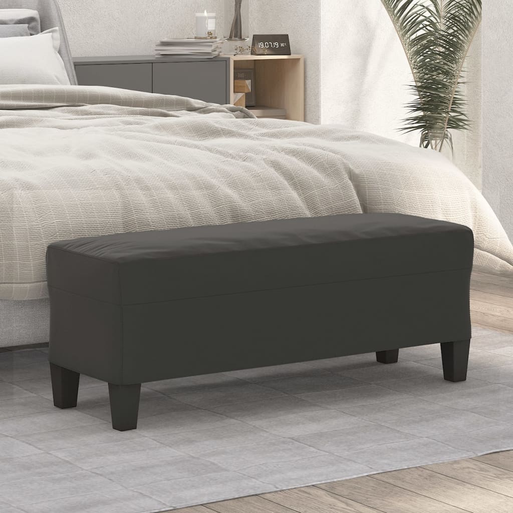 Klupa tamnosiva 100 x 35 x 41 cm od mikrovlakana