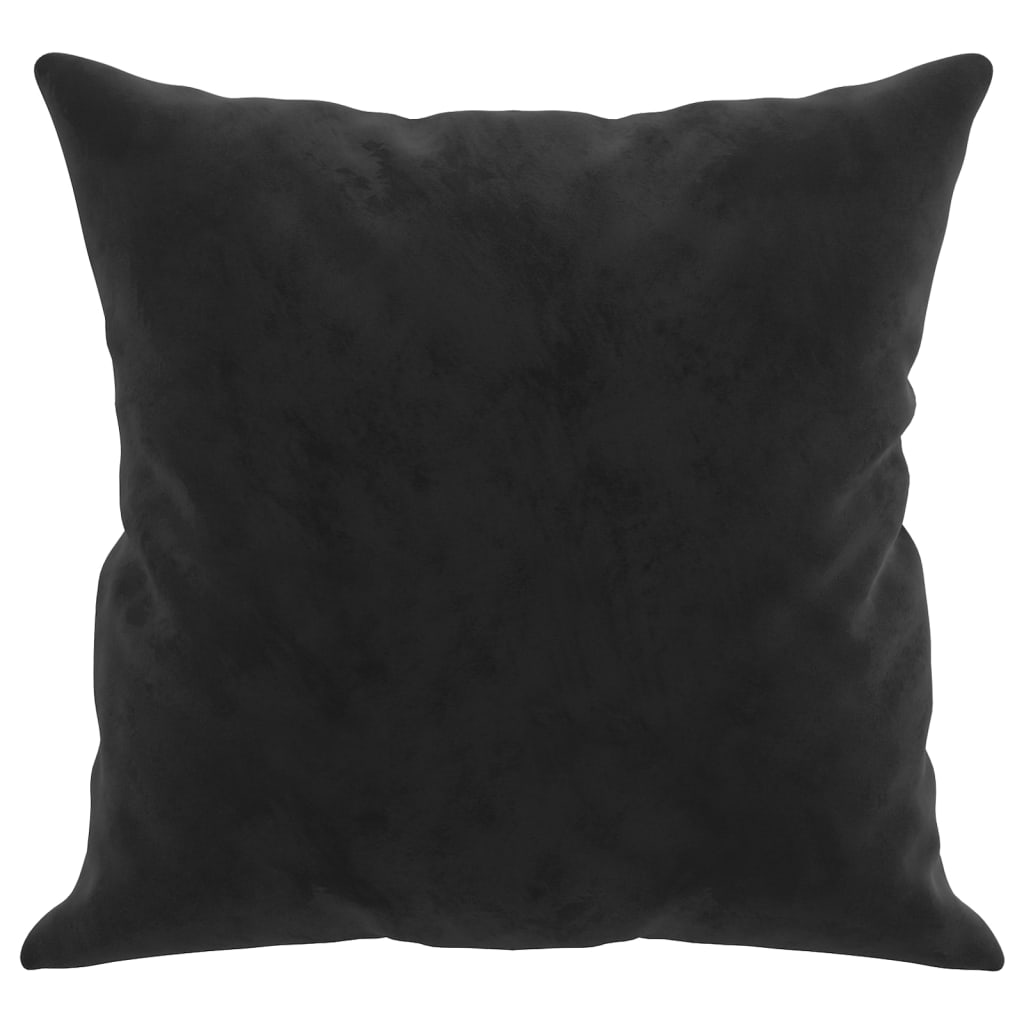 Ukrasni jastuci 2 kom crni 40 x 40 cm baršunasti