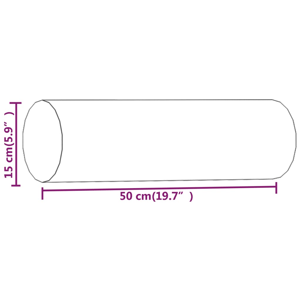 Ukrasni jastuci 2 kom tamnosivi Ø 15 x 50 cm od tkanine