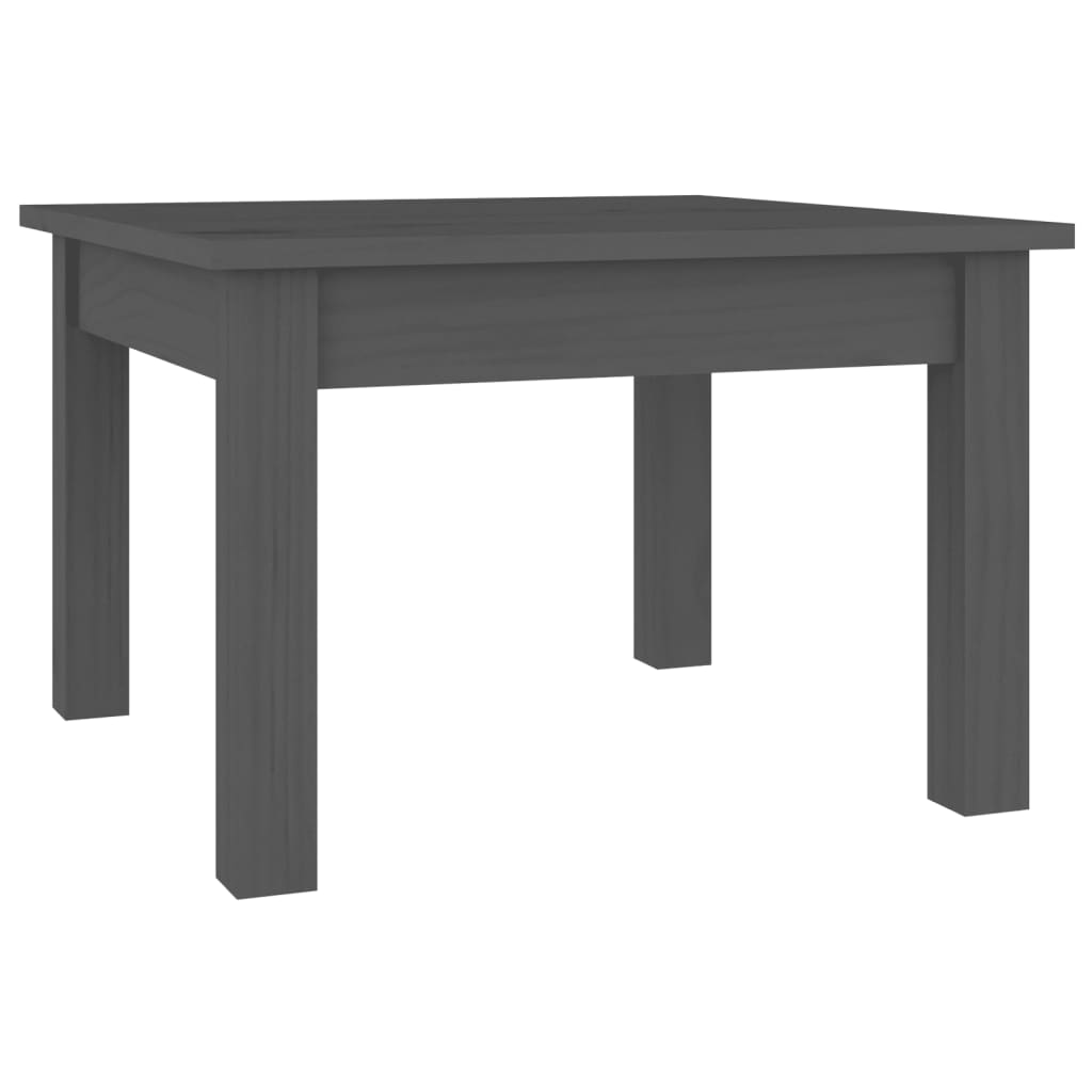 Stolić za kavu sivi 45x45x30 cm od masivne borovine