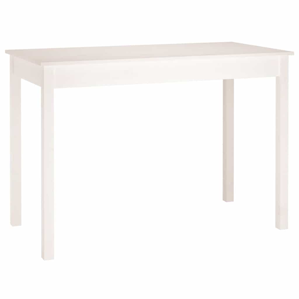 Blagovaonski stol bijeli 110 x 55 x 75 cm od masivne borovine