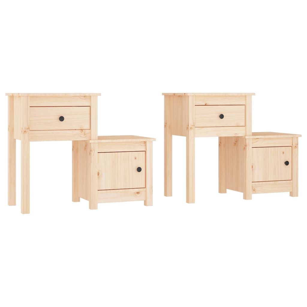 Noćni ormarići 2 kom 79,5 x 38 x 65,5 cm od masivne borovine