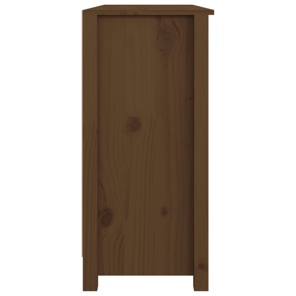 Komoda smeđa boja meda 100x35x74 cm od masivne borovine