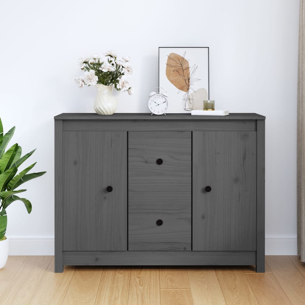 Komoda siva 100 x 35 x 74 cm od masivne borovine