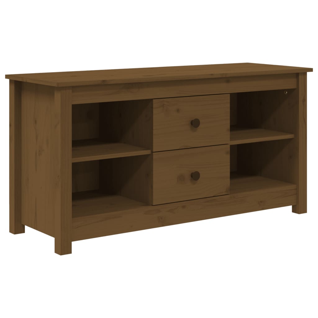 TV ormarić boja meda 103 x 36,5 x 52 cm od masivne borovine
