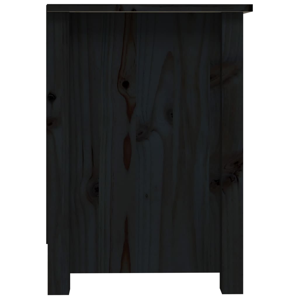 TV ormarić crni 103 x 36,5 x 52 cm od masivne borovine