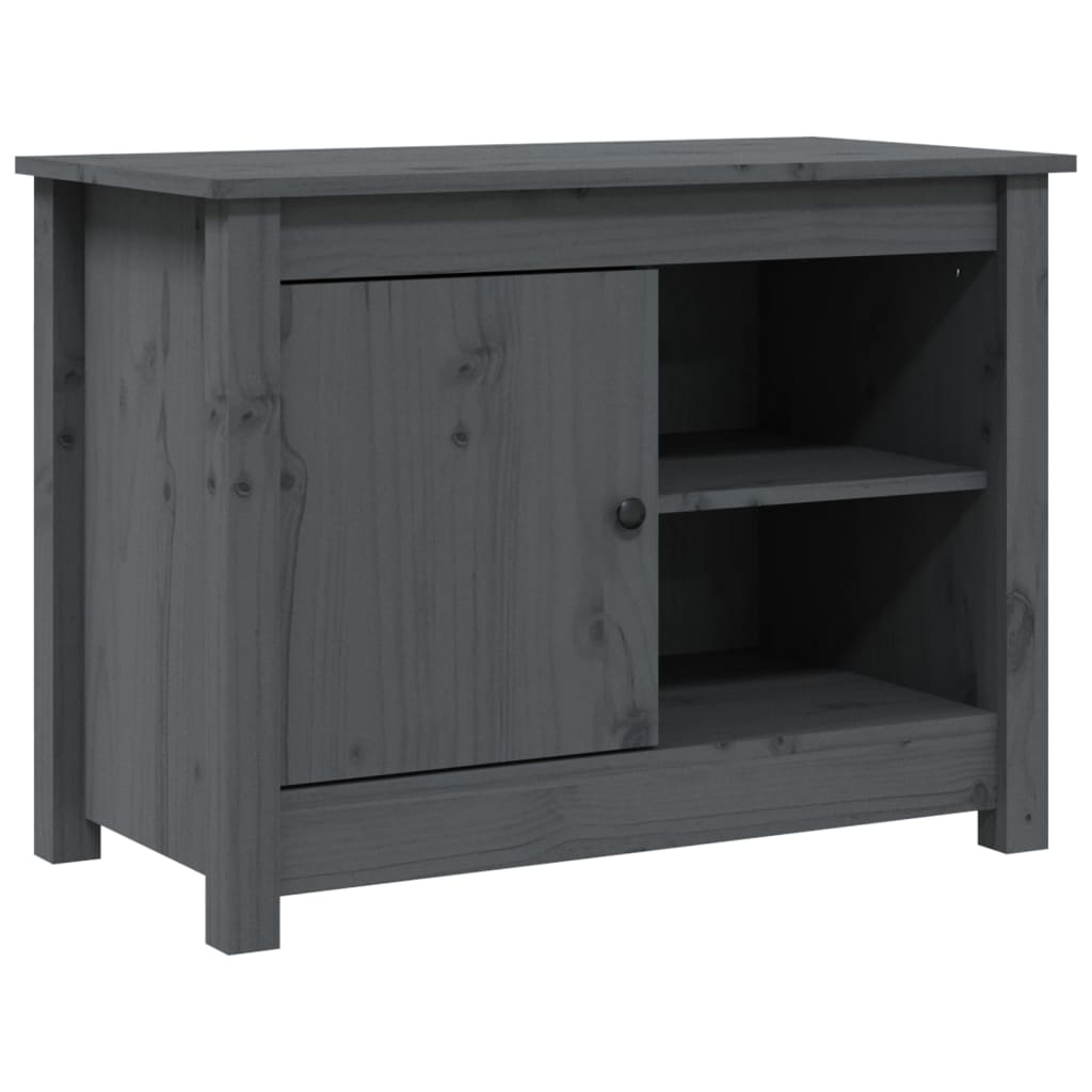 TV ormarić sivi 70 x 36,5 x 52 cm od masivne borovine
