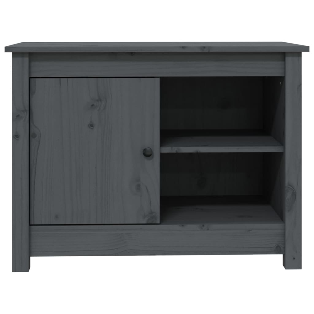 TV ormarić sivi 70 x 36,5 x 52 cm od masivne borovine