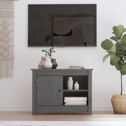 TV ormarić sivi 70 x 36,5 x 52 cm od masivne borovine