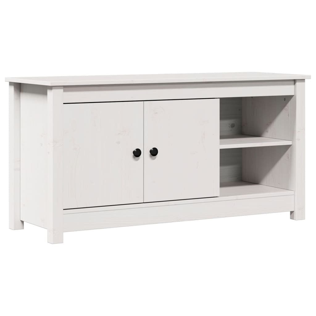 TV ormarić bijeli 103 x 36,5 x 52 cm od masivne borovine
