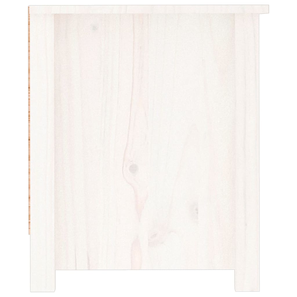 Ormarić za cipele bijeli 110 x 38 x 45,5 cm od masivne borovine