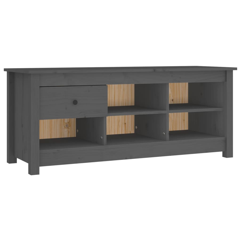 Ormarić za cipele sivi 110 x 38 x 45,5 cm od masivne borovine