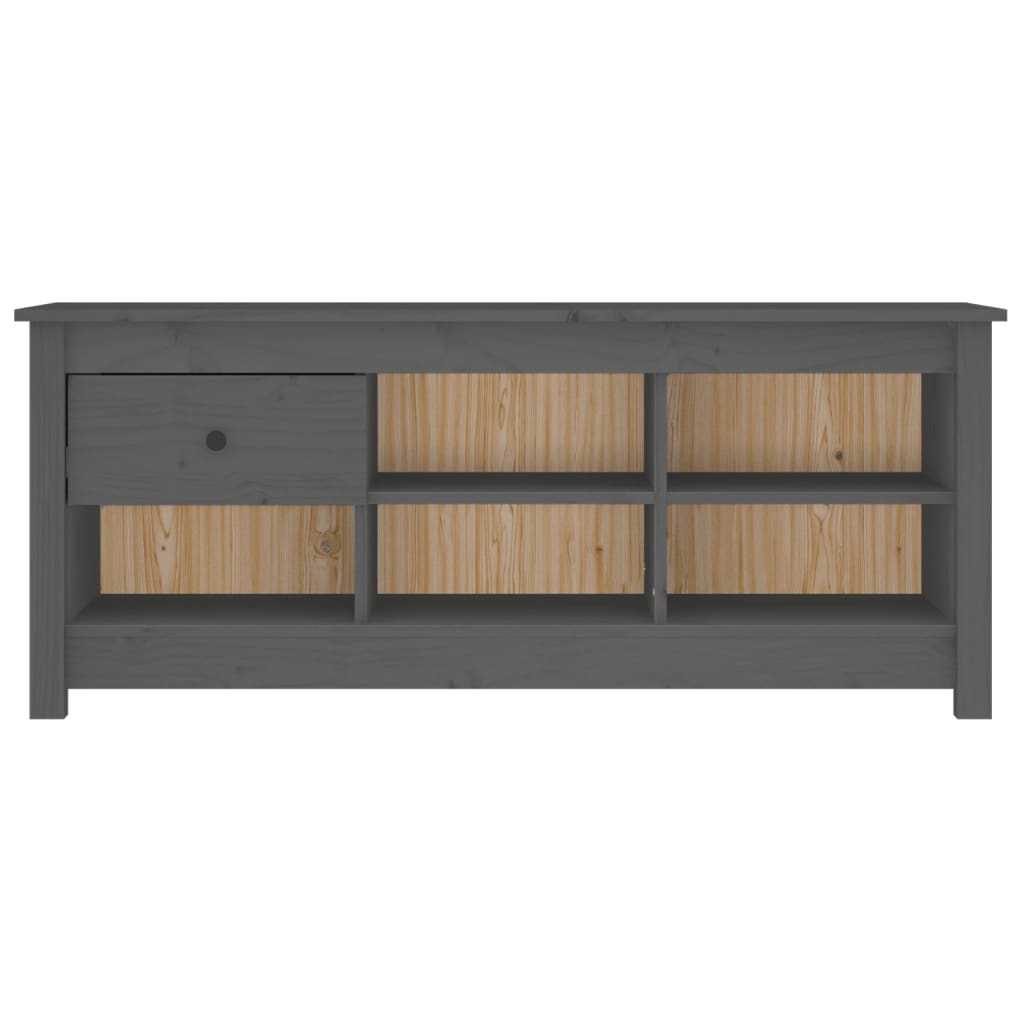 Ormarić za cipele sivi 110 x 38 x 45,5 cm od masivne borovine