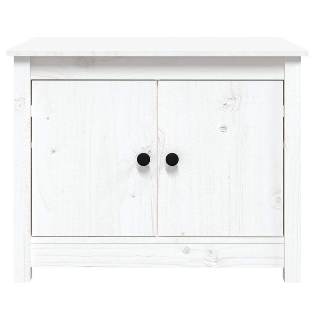 Stolić za kavu bijeli 71 x 49 x 55 cm od masivne borovine